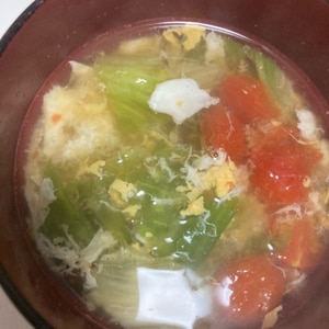 トマトと玉子の中華風スープ